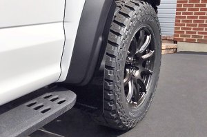 Ford F-150 Raptor Mud Flap Kit - Rally Armor - UR Series - Black/Dark Grey Logo - `17-`20